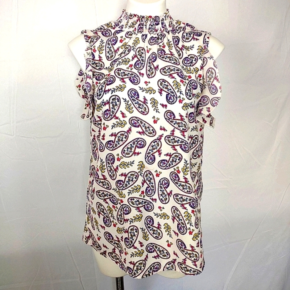 Japna Sleeveless Floral Women Blouse | Size Large